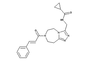 Image of N-[(7-cinnamoyl-5,6,8,9-tetrahydro-[1,2,4]triazolo[3,4-g][1,4]diazepin-3-yl)methyl]cyclopropanecarboxamide