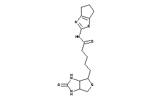 Image of N-(5,6-dihydro-4H-cyclopenta[d]thiazol-2-yl)-5-(2-keto-1,3,3a,4,6,6a-hexahydrothieno[3,4-d]imidazol-4-yl)valeramide