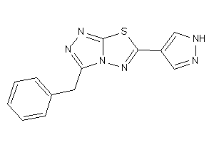 3-benzyl-6-(1H-pyrazol-4-yl)-[1,2,4]triazolo[3,4-b][1,3,4]thiadiazole