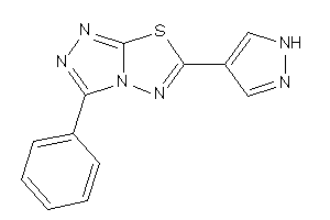 3-phenyl-6-(1H-pyrazol-4-yl)-[1,2,4]triazolo[3,4-b][1,3,4]thiadiazole