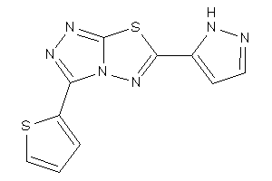 6-(1H-pyrazol-5-yl)-3-(2-thienyl)-[1,2,4]triazolo[3,4-b][1,3,4]thiadiazole