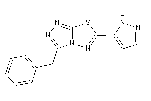 3-benzyl-6-(1H-pyrazol-5-yl)-[1,2,4]triazolo[3,4-b][1,3,4]thiadiazole