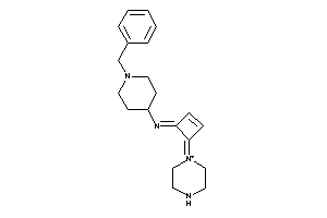 (1-benzyl-4-piperidyl)-(4-piperazin-1-ium-1-ylidenecyclobut-2-en-1-ylidene)amine