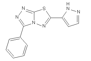 3-phenyl-6-(1H-pyrazol-5-yl)-[1,2,4]triazolo[3,4-b][1,3,4]thiadiazole