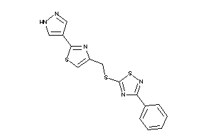 3-phenyl-5-[[2-(1H-pyrazol-4-yl)thiazol-4-yl]methylthio]-1,2,4-thiadiazole