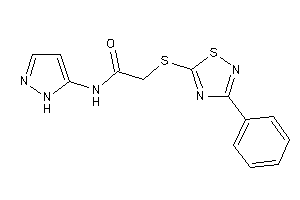 Image of 2-[(3-phenyl-1,2,4-thiadiazol-5-yl)thio]-N-(1H-pyrazol-5-yl)acetamide