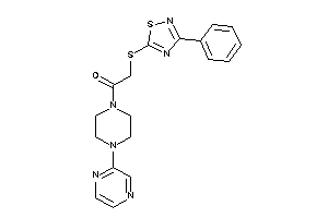 2-[(3-phenyl-1,2,4-thiadiazol-5-yl)thio]-1-(4-pyrazin-2-ylpiperazino)ethanone