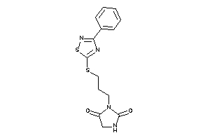 3-[3-[(3-phenyl-1,2,4-thiadiazol-5-yl)thio]propyl]hydantoin