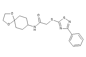 Image of N-(1,4-dioxaspiro[4.5]decan-8-yl)-2-[(3-phenyl-1,2,4-thiadiazol-5-yl)thio]acetamide