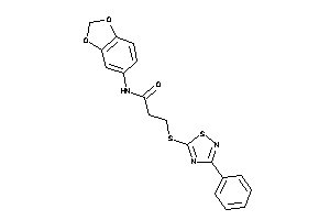 Image of N-(1,3-benzodioxol-5-yl)-3-[(3-phenyl-1,2,4-thiadiazol-5-yl)thio]propionamide