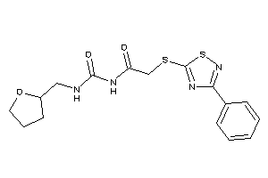 Image of 2-[(3-phenyl-1,2,4-thiadiazol-5-yl)thio]-N-(tetrahydrofurfurylcarbamoyl)acetamide