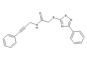 Image of N-(3-phenylprop-2-ynyl)-2-[(3-phenyl-1,2,4-thiadiazol-5-yl)thio]acetamide