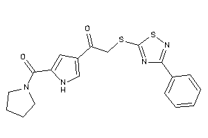 2-[(3-phenyl-1,2,4-thiadiazol-5-yl)thio]-1-[5-(pyrrolidine-1-carbonyl)-1H-pyrrol-3-yl]ethanone