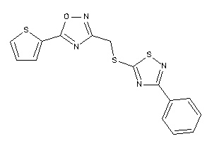 Image of 3-[[(3-phenyl-1,2,4-thiadiazol-5-yl)thio]methyl]-5-(2-thienyl)-1,2,4-oxadiazole