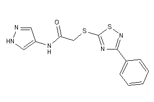 Image of 2-[(3-phenyl-1,2,4-thiadiazol-5-yl)thio]-N-(1H-pyrazol-4-yl)acetamide