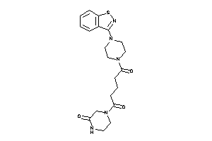Image of 1-[4-(1,2-benzothiazol-3-yl)piperazino]-5-(3-ketopiperazino)pentane-1,5-dione