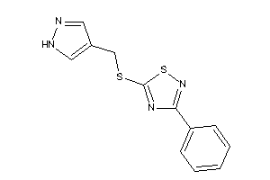 Image of 3-phenyl-5-(1H-pyrazol-4-ylmethylthio)-1,2,4-thiadiazole