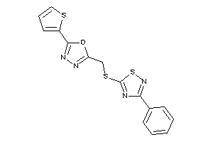 2-[[(3-phenyl-1,2,4-thiadiazol-5-yl)thio]methyl]-5-(2-thienyl)-1,3,4-oxadiazole