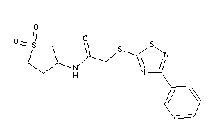 Image of N-(1,1-diketothiolan-3-yl)-2-[(3-phenyl-1,2,4-thiadiazol-5-yl)thio]acetamide