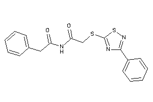 Image of N-(2-phenylacetyl)-2-[(3-phenyl-1,2,4-thiadiazol-5-yl)thio]acetamide