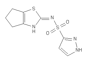 Image of N-(3,4,5,6-tetrahydrocyclopenta[d]thiazol-2-ylidene)-1H-pyrazole-3-sulfonamide