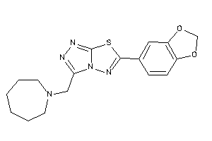 Image of 3-(azepan-1-ylmethyl)-6-(1,3-benzodioxol-5-yl)-[1,2,4]triazolo[3,4-b][1,3,4]thiadiazole