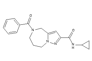 Image of 5-benzoyl-N-cyclopropyl-4,6,7,8-tetrahydropyrazolo[1,5-a][1,4]diazepine-2-carboxamide