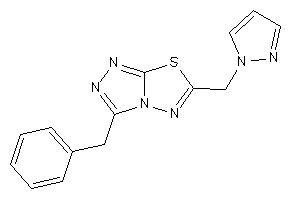 Image of 3-benzyl-6-(pyrazol-1-ylmethyl)-[1,2,4]triazolo[3,4-b][1,3,4]thiadiazole