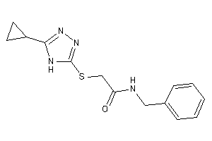 Image of N-benzyl-2-[(5-cyclopropyl-4H-1,2,4-triazol-3-yl)thio]acetamide