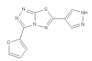 3-(2-furyl)-6-(1H-pyrazol-4-yl)-[1,2,4]triazolo[3,4-b][1,3,4]thiadiazole