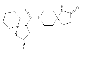 Image of 8-(2-keto-1-oxaspiro[4.5]decane-4-carbonyl)-4,8-diazaspiro[4.5]decan-3-one