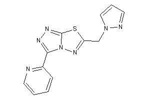Image of 6-(pyrazol-1-ylmethyl)-3-(2-pyridyl)-[1,2,4]triazolo[3,4-b][1,3,4]thiadiazole