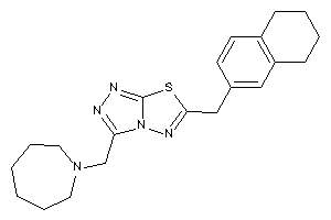 Image of 3-(azepan-1-ylmethyl)-6-(tetralin-6-ylmethyl)-[1,2,4]triazolo[3,4-b][1,3,4]thiadiazole