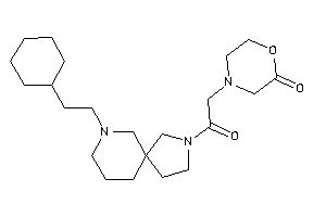 4-[2-[7-(2-cyclohexylethyl)-3,7-diazaspiro[4.5]decan-3-yl]-2-keto-ethyl]morpholin-2-one