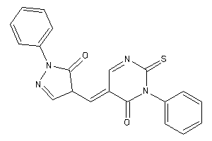 5-[(5-keto-1-phenyl-2-pyrazolin-4-yl)methylene]-3-phenyl-2-thioxo-pyrimidin-4-one