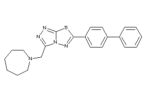 3-(azepan-1-ylmethyl)-6-(4-phenylphenyl)-[1,2,4]triazolo[3,4-b][1,3,4]thiadiazole