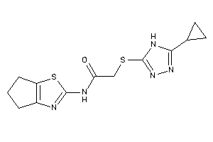 2-[(5-cyclopropyl-4H-1,2,4-triazol-3-yl)thio]-N-(5,6-dihydro-4H-cyclopenta[d]thiazol-2-yl)acetamide
