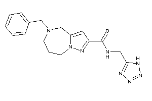 Image of 5-benzyl-N-(1H-tetrazol-5-ylmethyl)-4,6,7,8-tetrahydropyrazolo[1,5-a][1,4]diazepine-2-carboxamide
