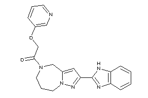 Image of 1-[2-(1H-benzimidazol-2-yl)-4,6,7,8-tetrahydropyrazolo[1,5-a][1,4]diazepin-5-yl]-2-(3-pyridyloxy)ethanone