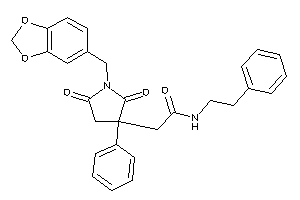 Image of 2-(2,5-diketo-3-phenyl-1-piperonyl-pyrrolidin-3-yl)-N-phenethyl-acetamide