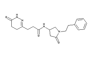 3-(6-keto-4,5-dihydro-1H-pyridazin-3-yl)-N-(5-keto-1-phenethyl-pyrrolidin-3-yl)propionamide