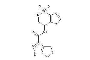 Image of N-(1,1-diketo-3,4-dihydro-2H-thieno[2,3-e]thiazin-4-yl)-1,4,5,6-tetrahydrocyclopenta[c]pyrazole-3-carboxamide