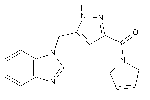[5-(benzimidazol-1-ylmethyl)-1H-pyrazol-3-yl]-(3-pyrrolin-1-yl)methanone