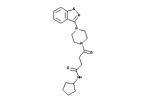 4-[4-(1,2-benzothiazol-3-yl)piperazino]-N-cyclopentyl-4-keto-butyramide