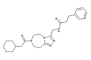 N-[[7-(2-cyclohexylacetyl)-5,6,8,9-tetrahydro-[1,2,4]triazolo[3,4-g][1,4]diazepin-3-yl]methyl]-3-(3-pyridyl)propionamide