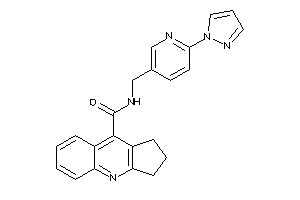 N-[(6-pyrazol-1-yl-3-pyridyl)methyl]-2,3-dihydro-1H-cyclopenta[b]quinoline-9-carboxamide