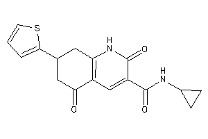 Image of N-cyclopropyl-2,5-diketo-7-(2-thienyl)-1,6,7,8-tetrahydroquinoline-3-carboxamide