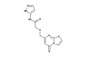2-[(5-ketothiazolo[3,2-a]pyrimidin-7-yl)methylthio]-N-(1H-pyrazol-5-yl)acetamide