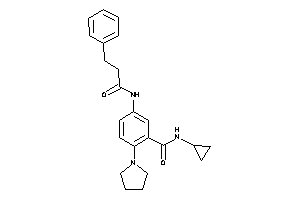 N-cyclopropyl-5-(hydrocinnamoylamino)-2-pyrrolidino-benzamide