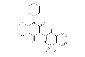 1-cyclohexyl-3-(1,1-diketo-4H-benzo[e][1,2,4]thiadiazin-3-yl)-4a,5,6,7,8,8a-hexahydroquinoline-2,4-quinone